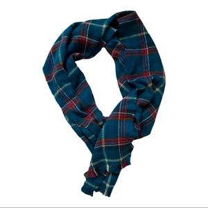 Teal Plaid Scarf